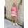 salzhaut Midirock Damen Gestreift Rosa/Sanftes Weiß 36