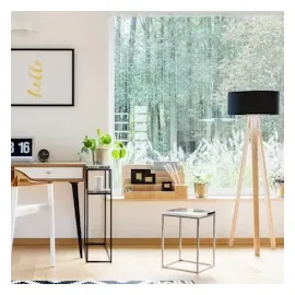 Relaxdays Fadenvorhang 2er Set, kürzbare Fadengardinen mit Stabtunnel, 145 x 245 cm, Türgardine & Raumteiler, weiß