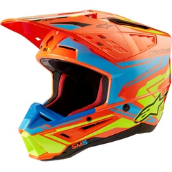 Alpinestars S-M5 Action 2 2024 Motocross Helm, gelb-orange, Größe M für Männer