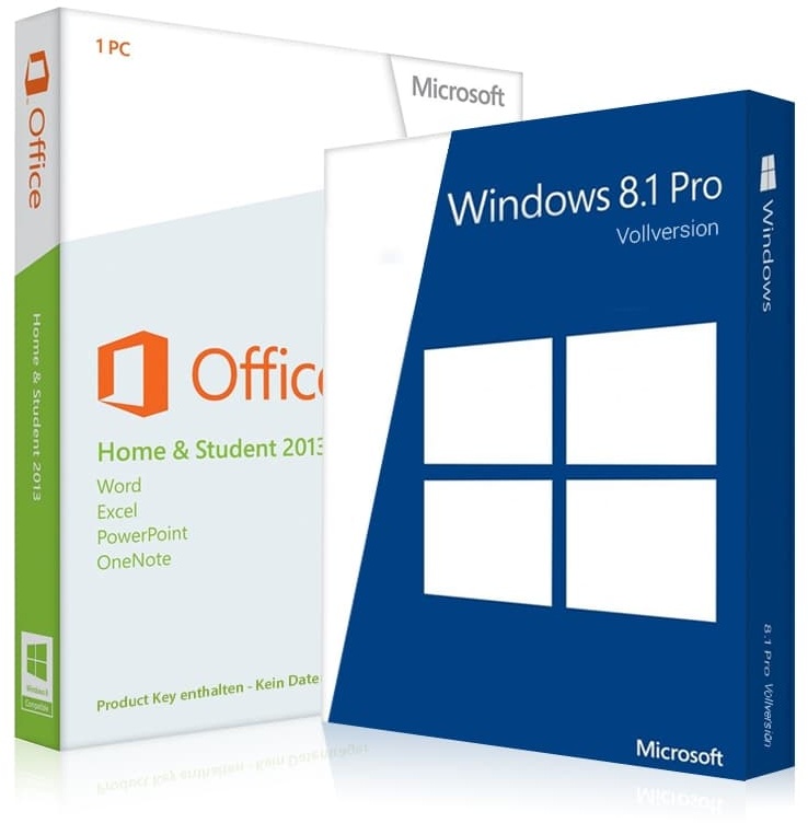 Windows 8.1 Pro + Office 2013 Home & Student Download
