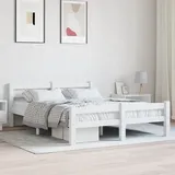 vidaXL Massivholzbett 120 x 200 cm Weiß