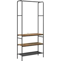VidaXL Kleiderständer mit Regalen Altholz 77 x 30 x
