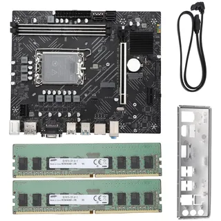 Desktop-PC-Motherboard, DDR4 2133 MHz Dual Channel, PCIe 4.0x16-Steckplatz, M.2-Port, LGA1700 ATX, für Core 12 13 Gen CPU, mit DDR4-Speicherkit, für 11 (H610-Motherboard + 8