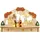 SIKORA LB58 Kleiner Mini LED Holz Schwibbogen Winterdorf 23,5 cm