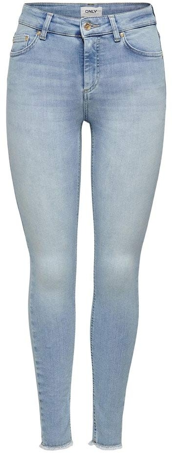 ONLY Damen Skinny Fit Jeans | Stone Washed Denim Stretch Hose | Mid Waist 5-Pocket Trousers ONLBLUSH, Farben:Blau, Größe:M / 30L, Z-Länge:L30