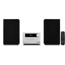 Medion E64482 Micro Audio System Kompaktanlage (DAB+, CD Player, PLL UKW Radio, Bluetooth, MP3 Player, AUX, Kopfhöreranschluss, USB, Sleeptimer, dimmbares Display) Silber