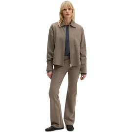Marc O'Polo Sweatjacke MARC O'POLO "aus Punto di Roma-Jersey", Damen, Gr. XL, chalky braun, Obermaterial: 67% Viskose, 28% Polyamid, 5% Elasthan, unifarben, loose fit, Sweatjacken Sweatjacke