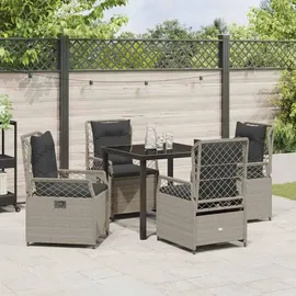 vidaXL Garten Essgruppe 5-tlg. Hellgrau