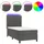 vidaXL Boxspringbett 100 x 200 cm Dunkelgrau