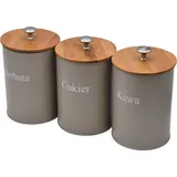 EssenslagerBrunbeste Küchenbehälter-Set 30733 - Braun/Grau