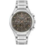 Bulova Curv Silber Herren Armbanduhr 96A298