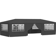vidaXL Profi-Partyzelt 4 x 9 m inkl. 4 Seitenteile Anthrazit