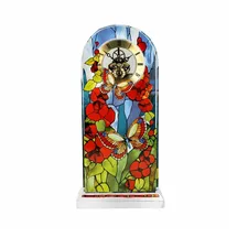 GOEBEL Tischuhr Tiffany - Schmetterlinge, Bunt
