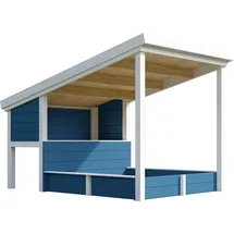 Nordic Holz Holzsandkasten Pippi 1 mit Überdachung Blau