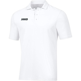 Jako Base Poloshirt weiß 164