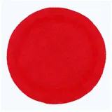 Homescapes Badematte Runde Battematte rot 80 cm aus 100% Baumwolle, Höhe 20 mm, Φ 80 cm rot