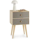 Idimex Nachtschrank Pelo 35 x 28 x 53 cm Grau