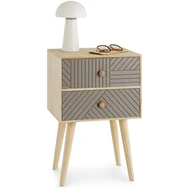 Idimex Nachtschrank Pelo 35 x 28 x 53 cm Grau