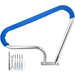 VEVOR Schwimmbad-Handlauf Edelstahl 98,9x81,3 cm Pool Haltegriff Griffbogen 113 kg Tragbar  Einstiegshilfe Pool 4,8 cm Kurven-Design mit Griffabdeckung für Schwimmbäder Schräglagen Spa Wasserpark
