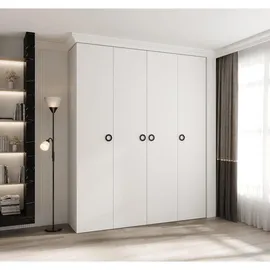abiks möbel Drehtürenschrank COMO 200 x 245,5 x 40 cm Schwarz/Weiß