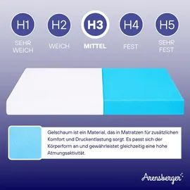 Arensberger ANNA Gelschaum Matratze 160 x 200 cm H3