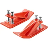 Vevor Traktorschaufelschutz 2 Stk. schaufelkantenschutz aus Stahl für Schnee, Laubentfernung & Kiesstreuung Orange