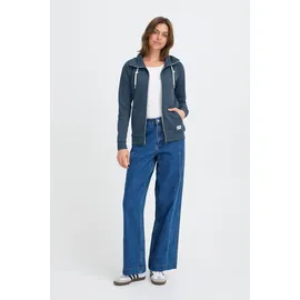 Oxmo Sweatjacke OXBitta", Damen, Gr. XS, blau (insignia blau melange), Obermaterial: 50% Baumwolle CO. 50% Polyester PES., Sweatjacken Sweatjacke