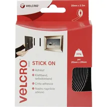 Velcro VELCRO® VEL-EC60215 Klettband zum Aufkleben Haft- und Flauschteil (l x B) 2500 mm x 20 mm Schwarz