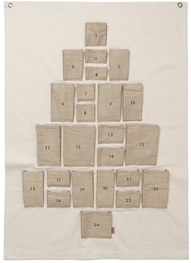 Adventskalender Pine Christmas mehrfarbig, Designer ferm LIVING, 125x90x2 cm