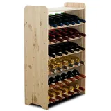 Proregal Weinregal Natur, Holz, Kiefer, Rechteckig, 63.2x87.2x26.5 cm, Wohnzimmer, Regale, Weinregale