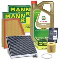Mann-filter Inspektionspaket A + 5L CASTROL EDGE FST 5W-30 LL für Seat, VW