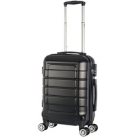Cahoon - Hartschalen-Koffer Trolley Handgepäck Reisekoffer Kofferset 4 Rollen M-L-XL-Set 201 (schwarz, Handgepäck)
