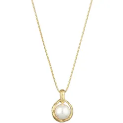 Elli PREMIUM Muschelkernperle Vintage 925 Sterling Silber goldfarben Damen 
