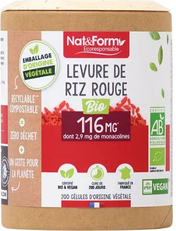 Nat&Form Rote Reishefe Bio 200 Kapseln