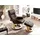 Robas Lund Relaxsessel Montreal Leder 49 x 105 x 132 cm Braun mit Hocker