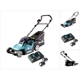 Makita DLM 432 PF2 Akku Rasenmäher 36 V ( 2x 18 V ) 43 cm Brushless + 2x Akku 3,0 Ah + Doppel Ladegerät
