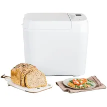 Panasonic SD-B2510W Vollautomatischer Brotbackautomat, 4 glutenfreie Programme, horizontales Design, 21 automatische Programme, 2 Temperatursensoren, 13 Stunden Zeitvorwahl, LCD-Display, Weiß