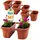GarPet 4x Blumenkasten Balkongeländer Beidseitig Balkon Blumenkasten Doppelseitig Balkonkasten mit Halterung Geländerkasten mit Wasserspeicher Teracotta 40