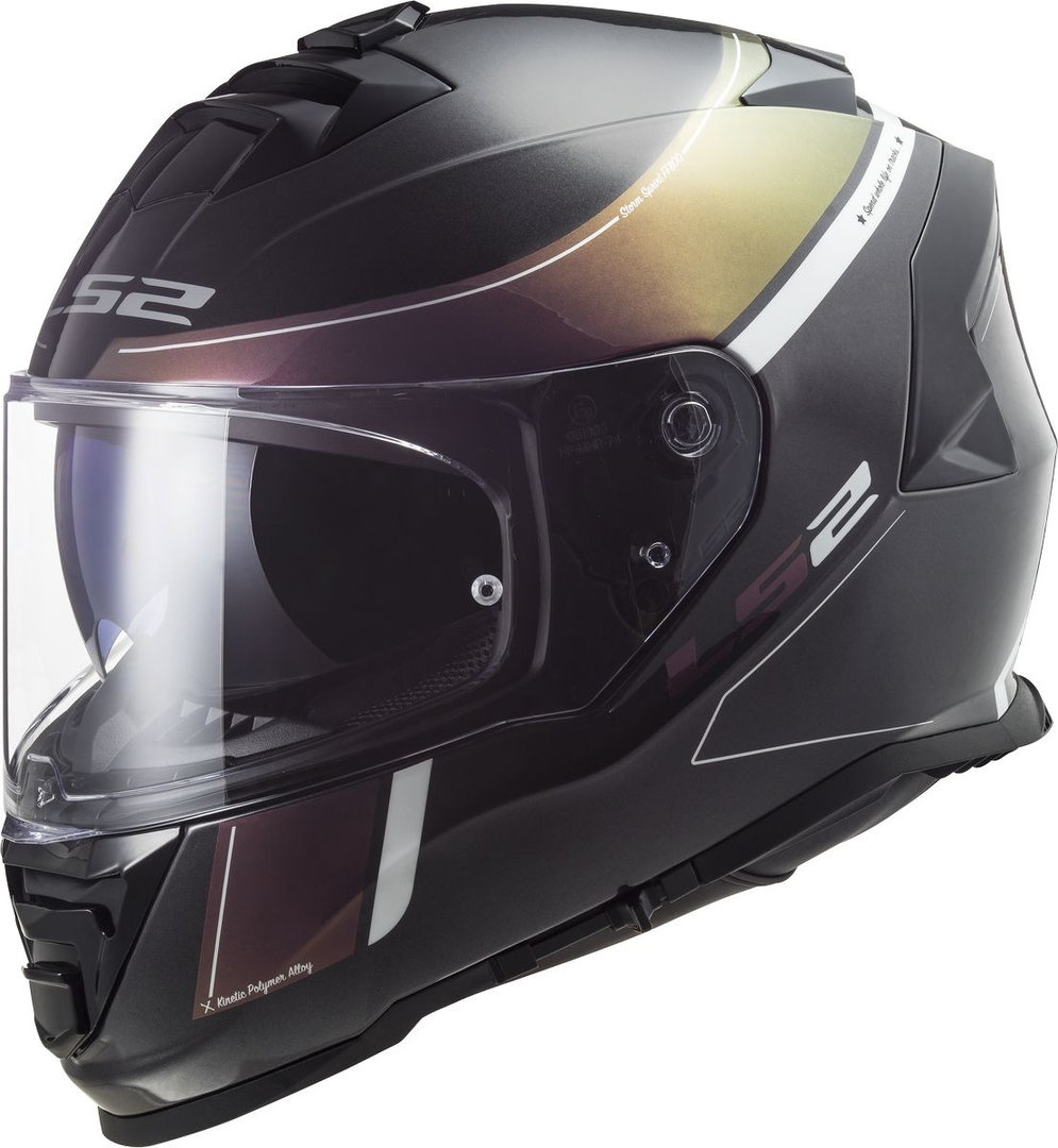 LS2 FF800 Storm Velvet Helm, schwarz-lila, Größe 2XL für Männer