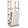 Zeller Standregal mit Wäschesammler Bamboo & White 98 cm x 33 cm x 36,3 cm Weiß