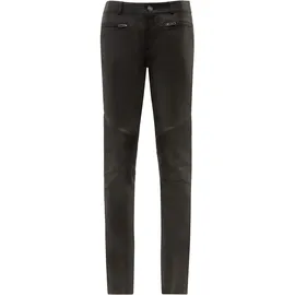 Ricano Donna - Damen Lederhose in Biker-Optik (Slim Fit/Regular Waist) – echtes (Premium) Ziegen Leder Braun, 2XL) - XXL