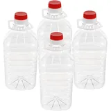 Alipis 4stücke Transparente Kunststoff-wasserkanister Mit Tragegriff Auslaufsichere Öldispenser Und Camping-wasserspeicher Leicht Einfach Zu Reinigen Für Outdoor-aktivitäten Und Ölaufbewa