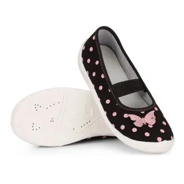 Ladeheid Kinder Mädchen Hausschuhe LARW008 (Schwarz Punkte, 27 EU) - 27