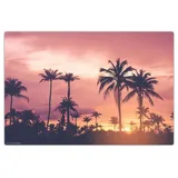 cover-your-desk Schreibtischunterlage für Kinder und Erwachsene Palmen im Sonnenuntergang, aus hochwertigem Vinyl , 60 x 40 cm