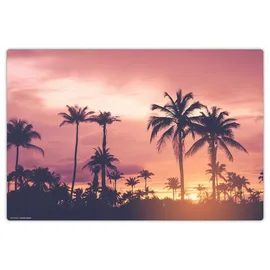 cover-your-desk Schreibtischunterlage für Kinder und Erwachsene Palmen im Sonnenuntergang, aus hochwertigem Vinyl , 60 x 40 cm