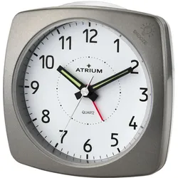 Quarzwecker ATRIUM "A251-4", grau, Wecker, Wecker, Schlafzimmer, schleichende Sekunde, Snooze, Beleuchtung