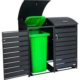 Zelsius Mülltonnenbox 2er 120-240 Liter grau