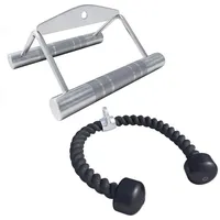 Gorilla Sports GORILLA SPORTS® Rudergriff Trizepsseil Set - Parallelgriff,