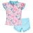 Playshoes Mädchen Zweiteiler Schwimmshirt-Set, Rosa Schmetterlinge, 74/80 cm