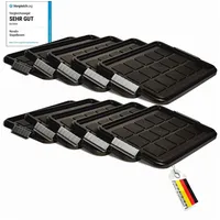 Novaliv Aufbewahrungsbox - (10 St), Deckel grau
